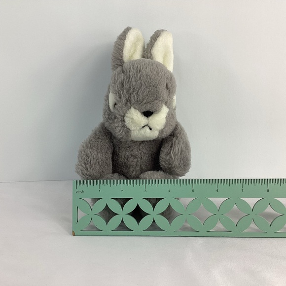 Unbranded Gray Plush Bunny Rabbit Toy Easter Holiday Grey Stuffed Animal - Picture 8 of 8